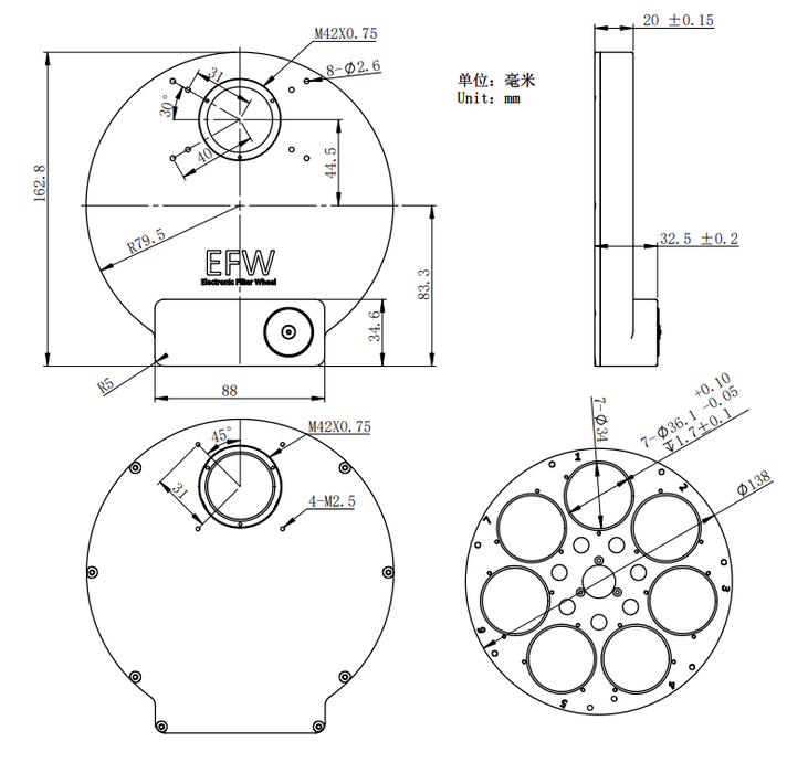 ZWO EFW 7X36 Version II