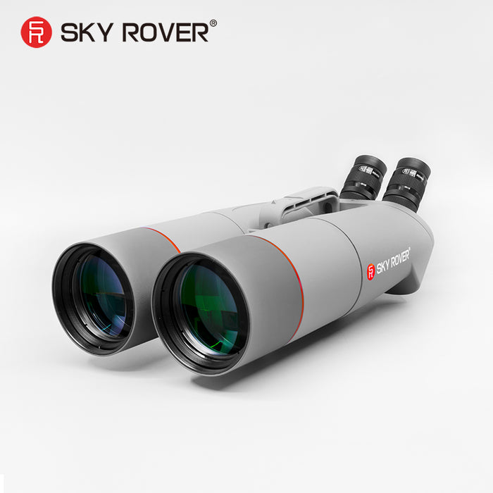 Sky Rover 100 mm ED Giant Binoculars – 45° angled astronomical binocular telescope with ED doublet optics and interchangeable 1.25″ eyepieces