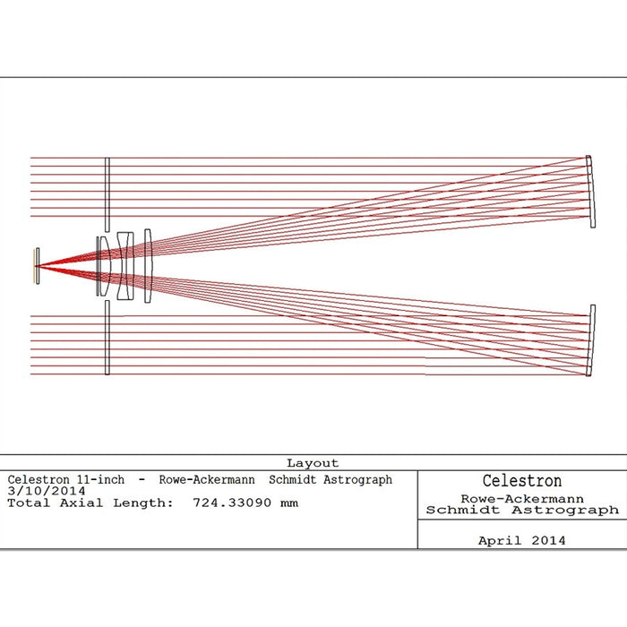 Celestron 11" f/2.2 Rowe-Ackermann Schmidt Astrograph (RASA) Version 2 Optical Tube