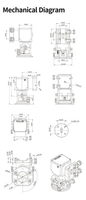 ZWO AM3N Harmonic Drive Mount front view showing integrated USB-C and DC ports in the dovetail saddle