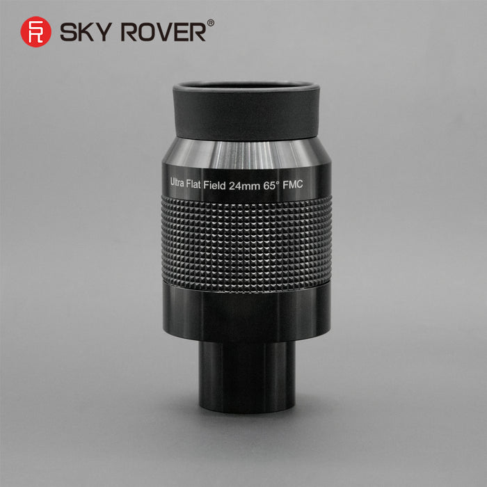 Sky Rover UF 24 mm Ultra Flat Field Eyepiece with 65° wide field, long eye relief, and 1.25" barrel