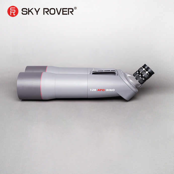 Sky Rover 120 mm APO Binoculars – 45° angled astronomical binoculars with ED doublet objectives and interchangeable 1.25″ eyepieces