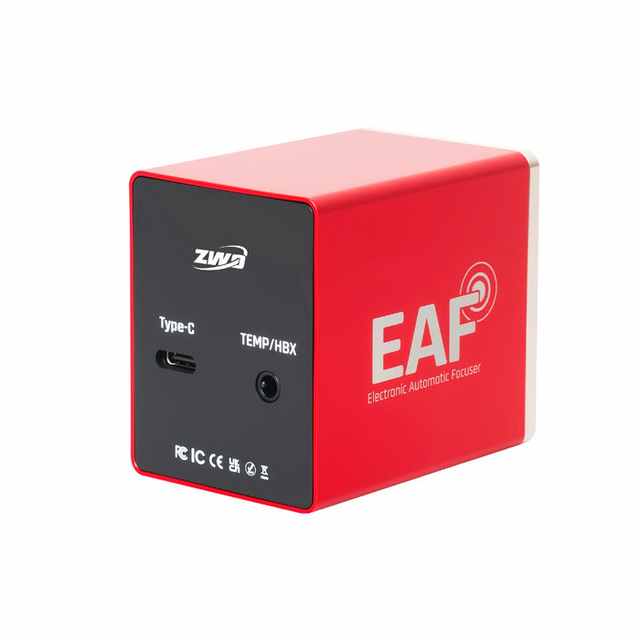 ZWO EAF electronic focuser with USB-C and high-precision stepper motor for astrophotography

