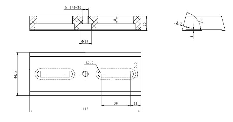 iOptron Vixen Dovetail Plate 115mm Universal