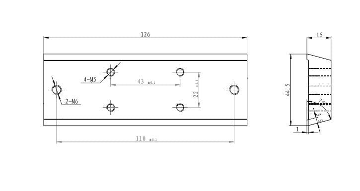 iOptron Vixen Dovetail Plate 126mm