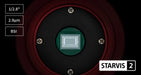 Camera sensor with specifications and 'STARVIS 2' branding on a dark background