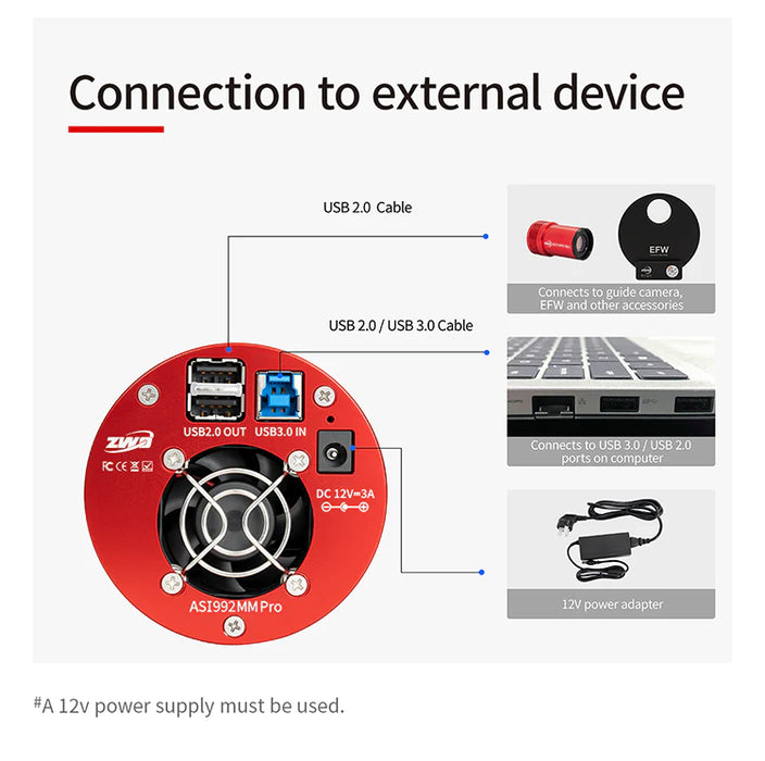 ZWO ASI992MM Pro USB 3.0 Cooled Mono SWIR Camera – Deep Infrared Imaging Precision