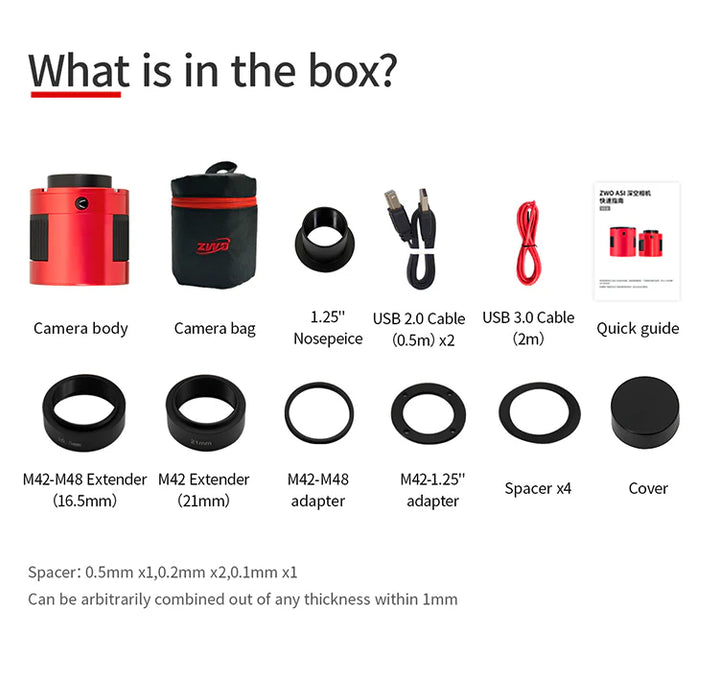 ZWO ASI992MM Pro USB 3.0 Cooled Mono SWIR Camera – Deep Infrared Imaging Precision