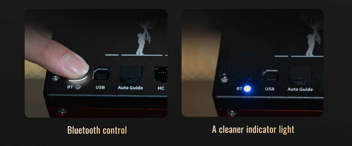 Angled view of the ZWO AM7 harmonic drive mount, showing the mount head, altitude adjustment assembly, and clean mechanical layout.