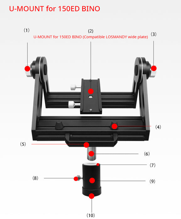 Sky Rover U-Mount Fork – 150 mm Giant Binocular Mount