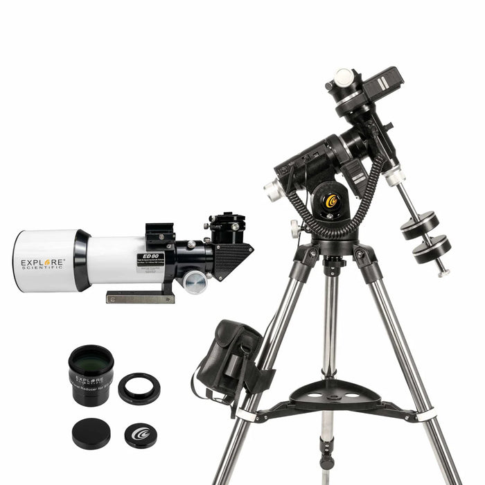 Explore Scientific ED80 Triplet APO Package with 2" Field Flattener & iEXOS-100