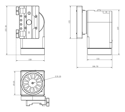 iOptron HAZ71 AZ SWG Mount Head