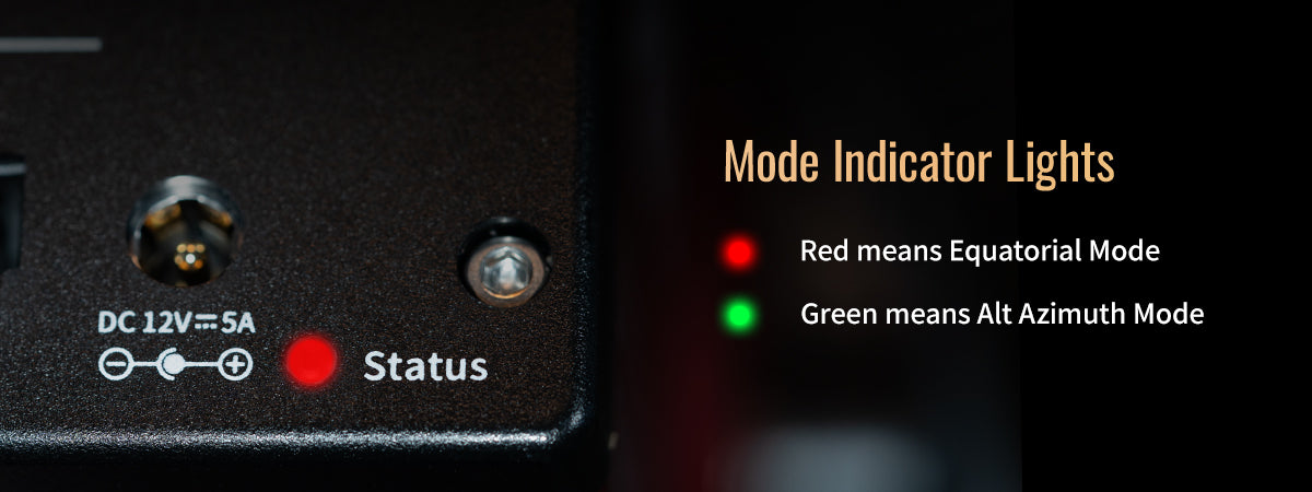 Angled view of the ZWO AM7 harmonic drive mount, showing the mount head, altitude adjustment assembly, and clean mechanical layout.