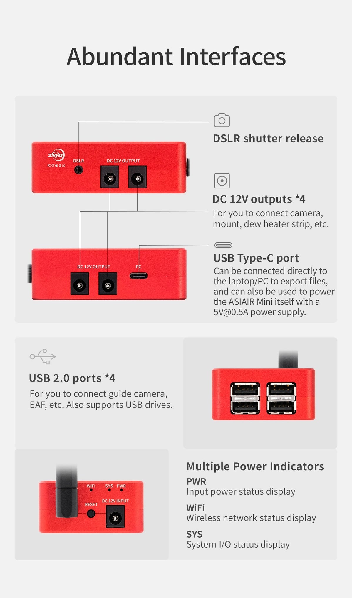 Imagine Device Controller ZWO ASIAIR Mini Wireless Imaging Controller — Astronomics