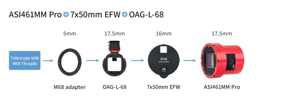 ZWO OAG-L 68 Off-Axis Guider for Astrophotography