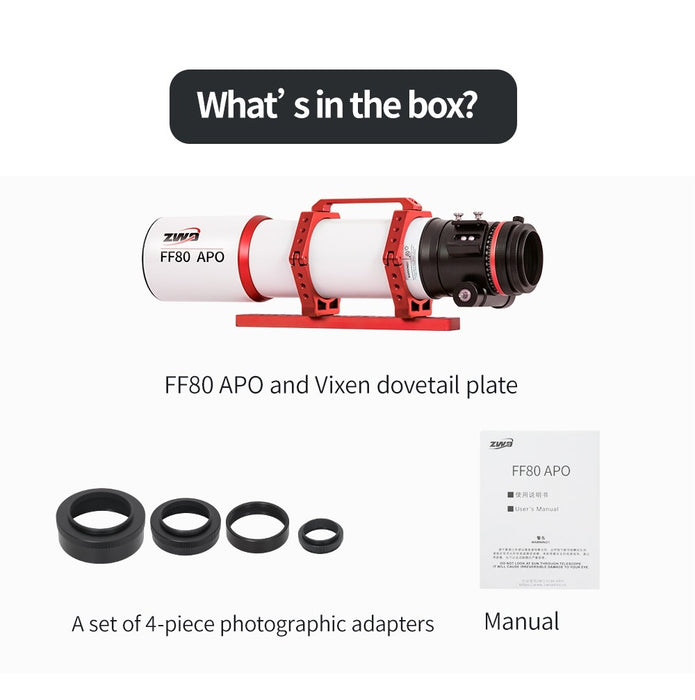 ZWO FF80 APO Refractor OTA