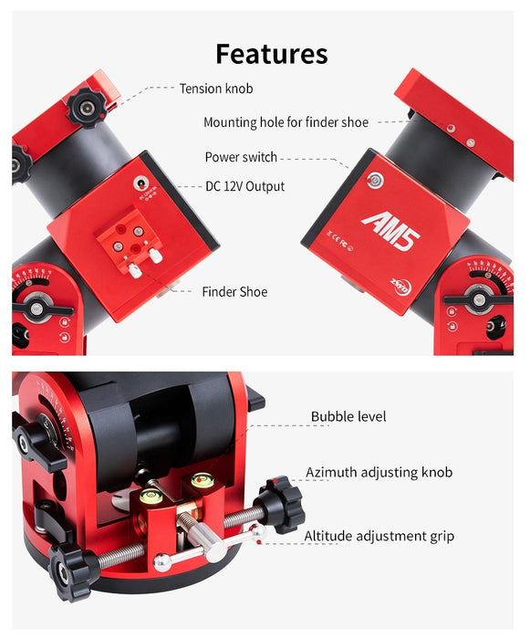 ZWO AM5N Harmonic Equatorial Mount Head