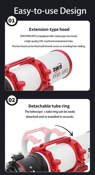 ZWO FF80 APO Refractor OTA