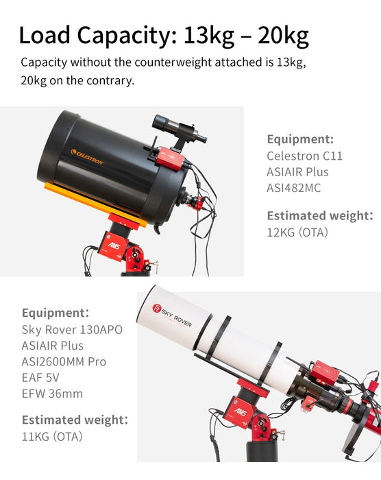 ZWO AM5N Harmonic Equatorial Mount with Carbon Tripod