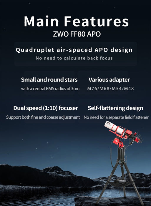 ZWO FF80 APO Refractor OTA