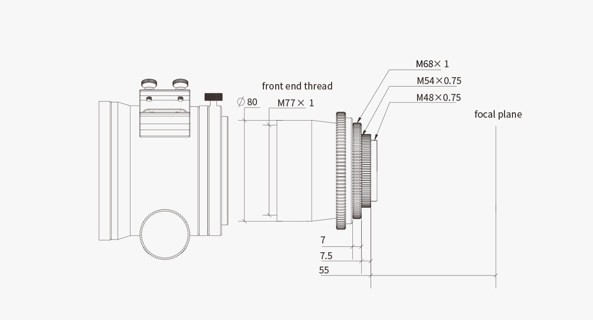 ZWO 0.7x Reducer for FF107APO and FF130APO Telescopes