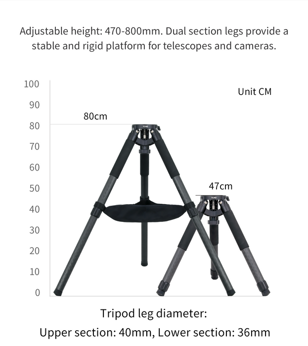 ZWO TC40 Carbon Fiber Tripod