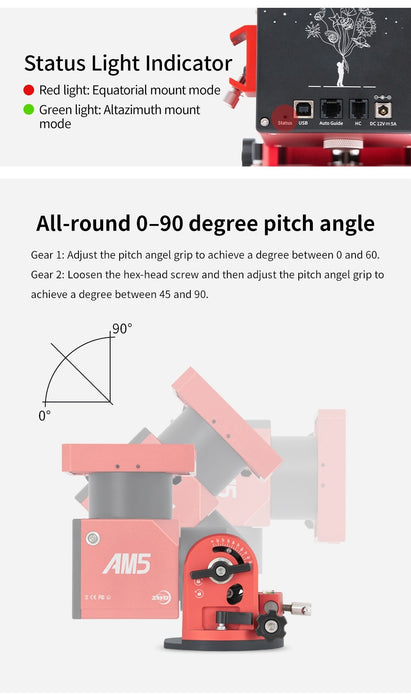 ZWO AM5N Harmonic Equatorial Mount Head