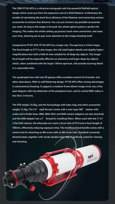 ZWO FF130 APO Refractor OTA