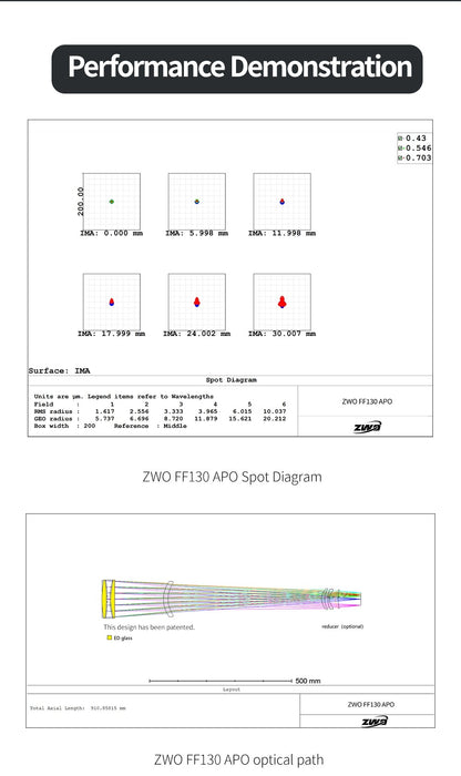 ZWO FF130 APO Refractor OTA