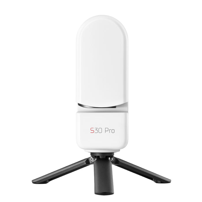 ZWO Seestar S30 Pro smart telescope on tabletop tripod,