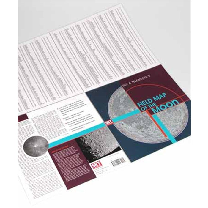 Antonín Rükl's Field Map of the Moon for Binoculars and Reflectors, Laminated