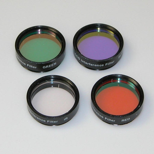 Four-piece 1.25" red/green/blue/IR filter set for CCD imaging