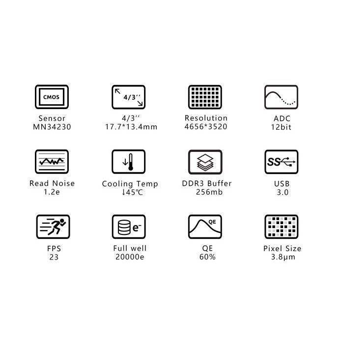 ZWO ASI1600MM Pro Monochrome Cooled CMOS Imaging Camera