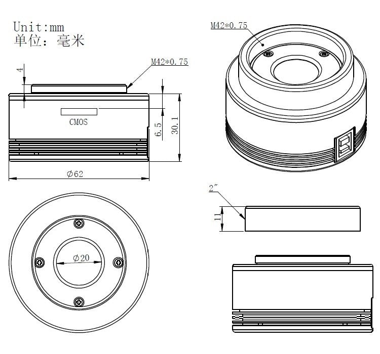 ZWO ASI174MM USB3.0 Monochrome Astronomy Imaging Camera