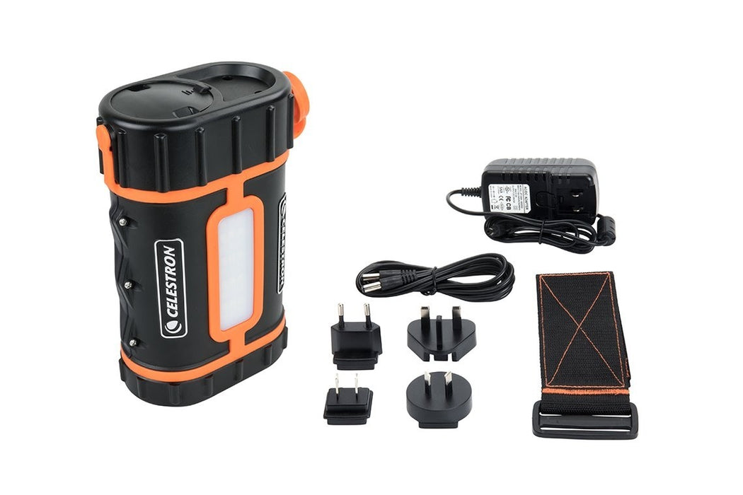 celestron national park foundation rechargeable power pack led flashlight PowerTank 17 12V Supply The LiFePO4 uses phosphates instead of environmentally hazardous elements like cobalt or lead commonly found in other rechargeable batteries Celestron Celestron Explorascope 114AZ Telescope