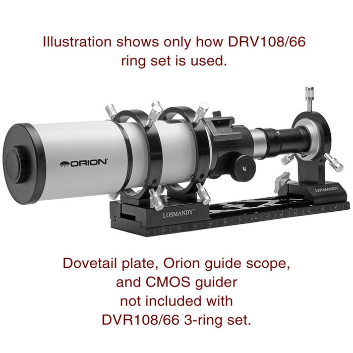 Losmandy 108mm Photoguide/Camera 3-Ring Set For Losmandy And Vixen Dovetails