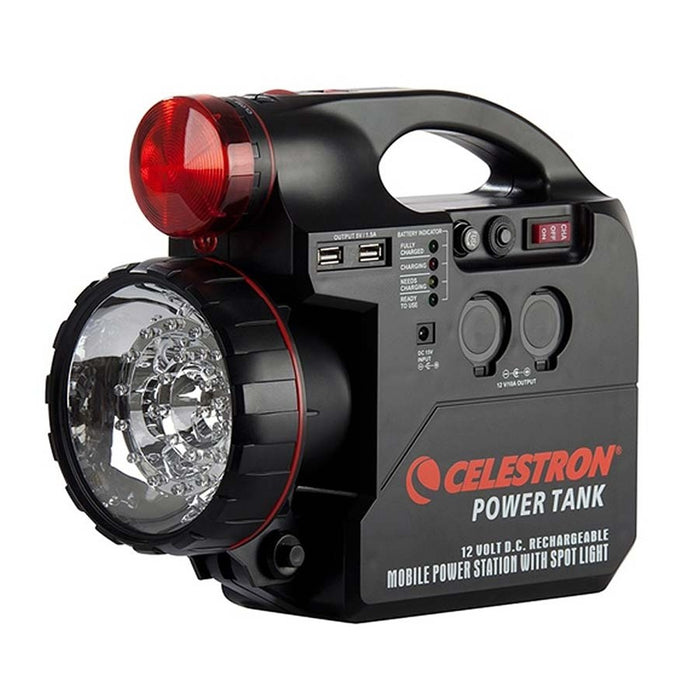 celestron national park foundation rechargeable power pack led flashlight PowerTank Glow 5000 Red Flashlight/Charger hours of power in one convenient package Celestron National Park Foundation TravelScope