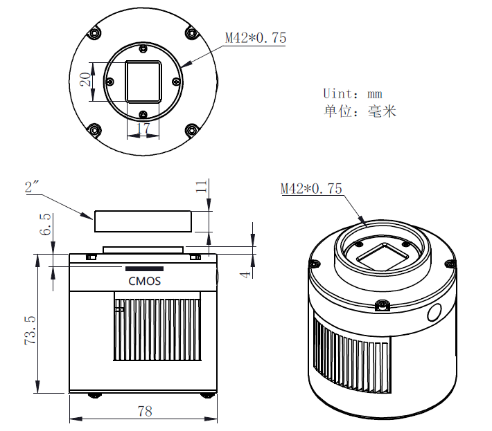 ZWO ASI533MC Pro Cooled Color CMOS Astrophotography Camera