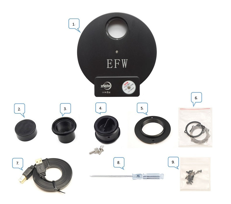 ZWO EFW 8-Position Filter Wheel For 1.25" And 31mm Filters